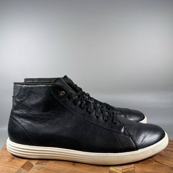 Cole Haan Grand.OS CrossCourt Men’s Size 10M Black Leather Sneakers Boots C26962 - Picture 1 of 8